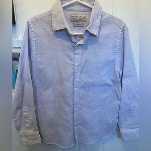 Boys light blue button down dress shirt